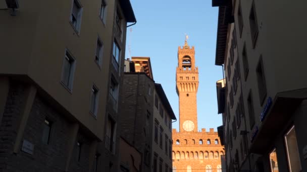 La Torre di Arnolfo a Firenze, capolavoro dell'architettura — Video Stock