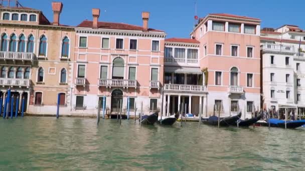 Venedig Italien Mars 2018 Venedig Italien Canal Vid Solnedgången — Stockvideo