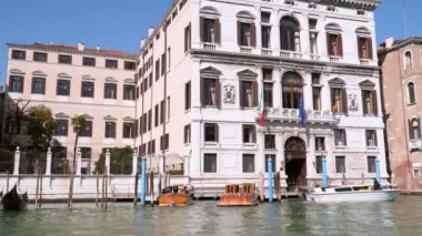 Venice, İtalya - 23 Mart 2018: Grand Canal Venedik İtalya
