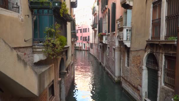 Canales Estrechos Venecia Italia — Vídeos de Stock