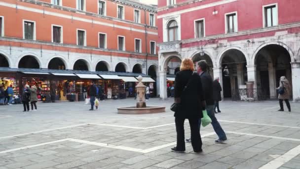 Venice Talya Mart 2018 Alan Kilise San Giacomo Rialto Yakın — Stok video