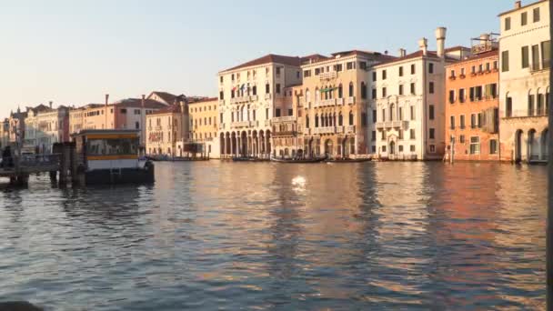 Venedig Italien März 2018 Venedig Italien Grand Canal Bei Untergang — Stockvideo