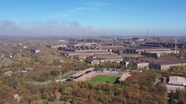 Hava video endüstriyel binalar sonbahar