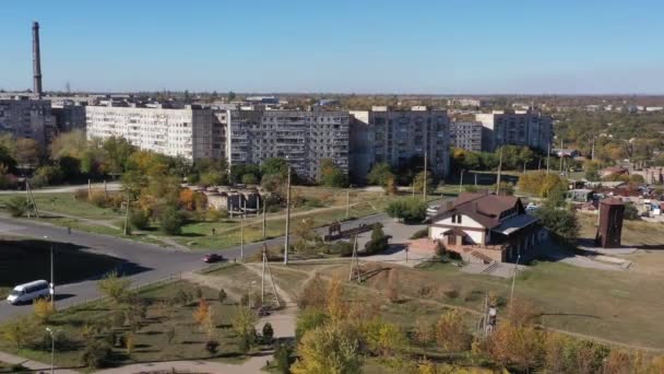 Mariupol Ukraine Vue Vue Aérienne Des Bâtiments Ville Vidéo Aérienne — Video