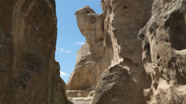 Rochers Ville Grotte Uplistsikhe Géorgie — Video