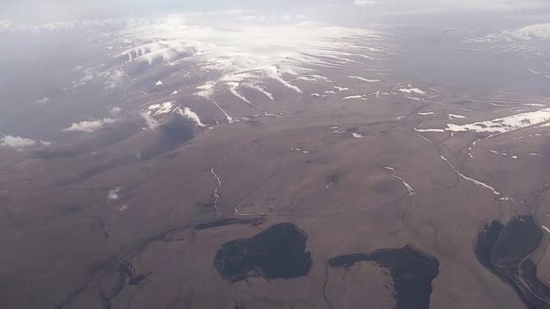 Vista Avião Nas Montanhas Vales Cáucaso — Vídeo de Stock