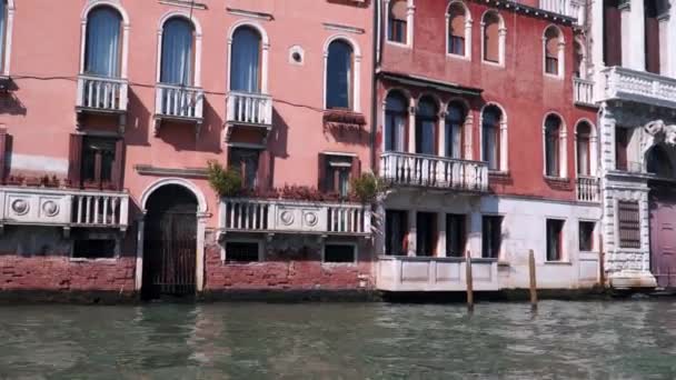 Arquitectura Venecia Vista Desde Barco Flotante — Vídeos de Stock