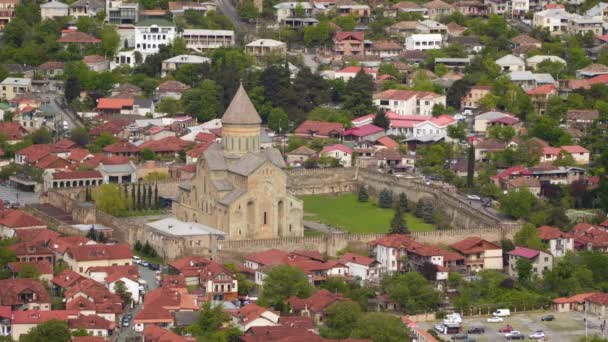 Svetitskhoveli Székesegyház Patriarchális Temploma Grúz Ortodox Egyház Tiszteletére Tizenkét Apostol — Stock videók