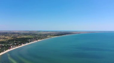 Bir deniz tükürük hava görünümü üzerinde yerleşim. Deniz kıyısı. Azak Denizi