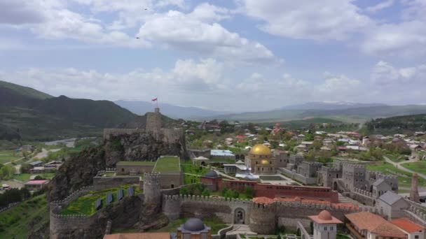 Rabati Castle Ist Eine Festung Akhaltsikhe Georgien Luftbild — Stockvideo