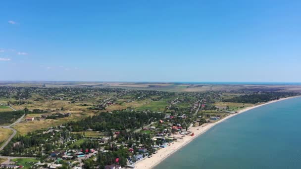 Vista Aérea Costa Marítima Cuspo Mar — Vídeo de Stock