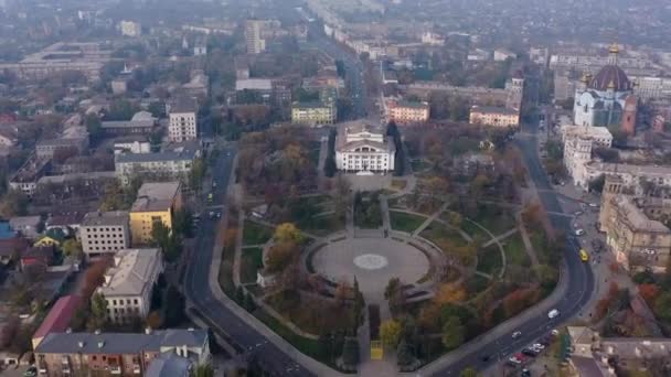 Vista Aérea Del Parque Hyperlapse City Mariupol Ucrania — Vídeo de stock