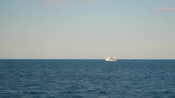 Weiße Jacht Vor Anker Rotes Meer Ägypten — Stockvideo