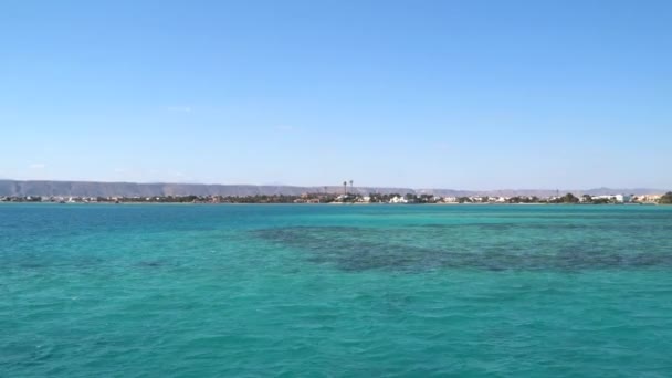 Costa Del Mar Rojo Egipto Magníficas Vistas Mar Costa Desde — Vídeos de Stock