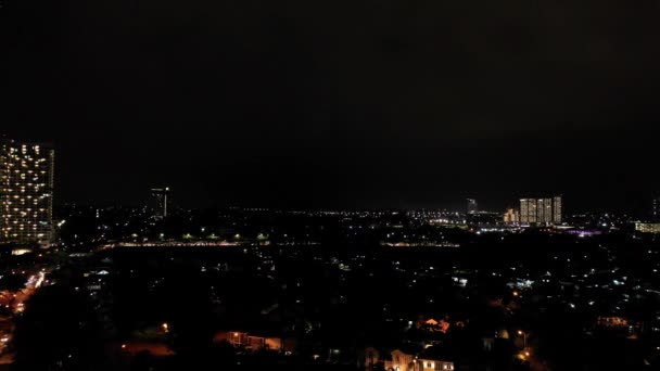 High angle footage of the sky making some lightnings — Stock Video