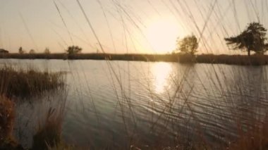Gün batımında nehir videosu