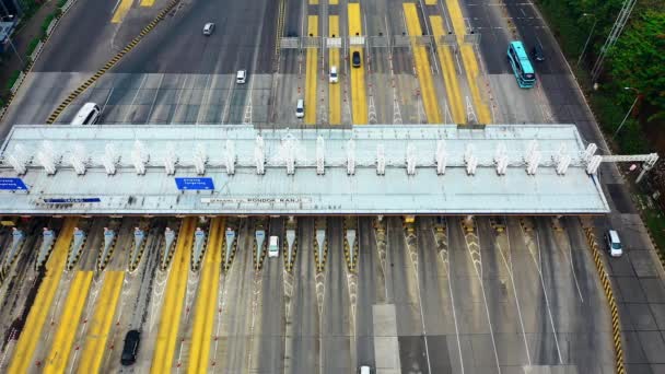 多车道高速公路的收费公路系统 — 图库视频影像