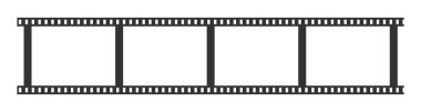 Film şeridi model ikonu izole edildi. Vektör illüstrasyonu