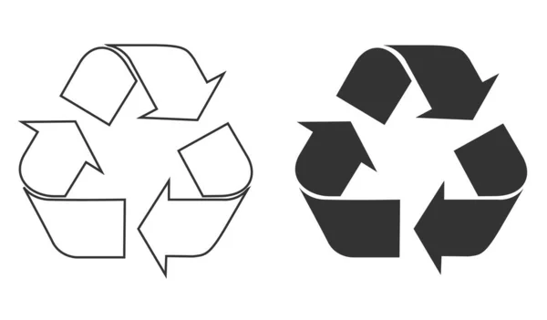 Reciclar vetor ícone símbolo. Reutilizando o símbolo isolado. Ilustração vetorial — Vetor de Stock