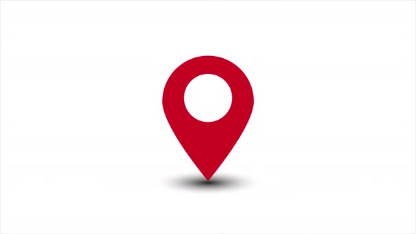 Mapa de localização geo pin cartoon animation — Vídeo de Stock