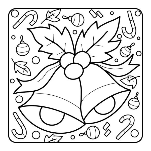 Christmas Coloring Page Kids Download Cute Adorable Christmas Coloring Page — Stock Photo, Image