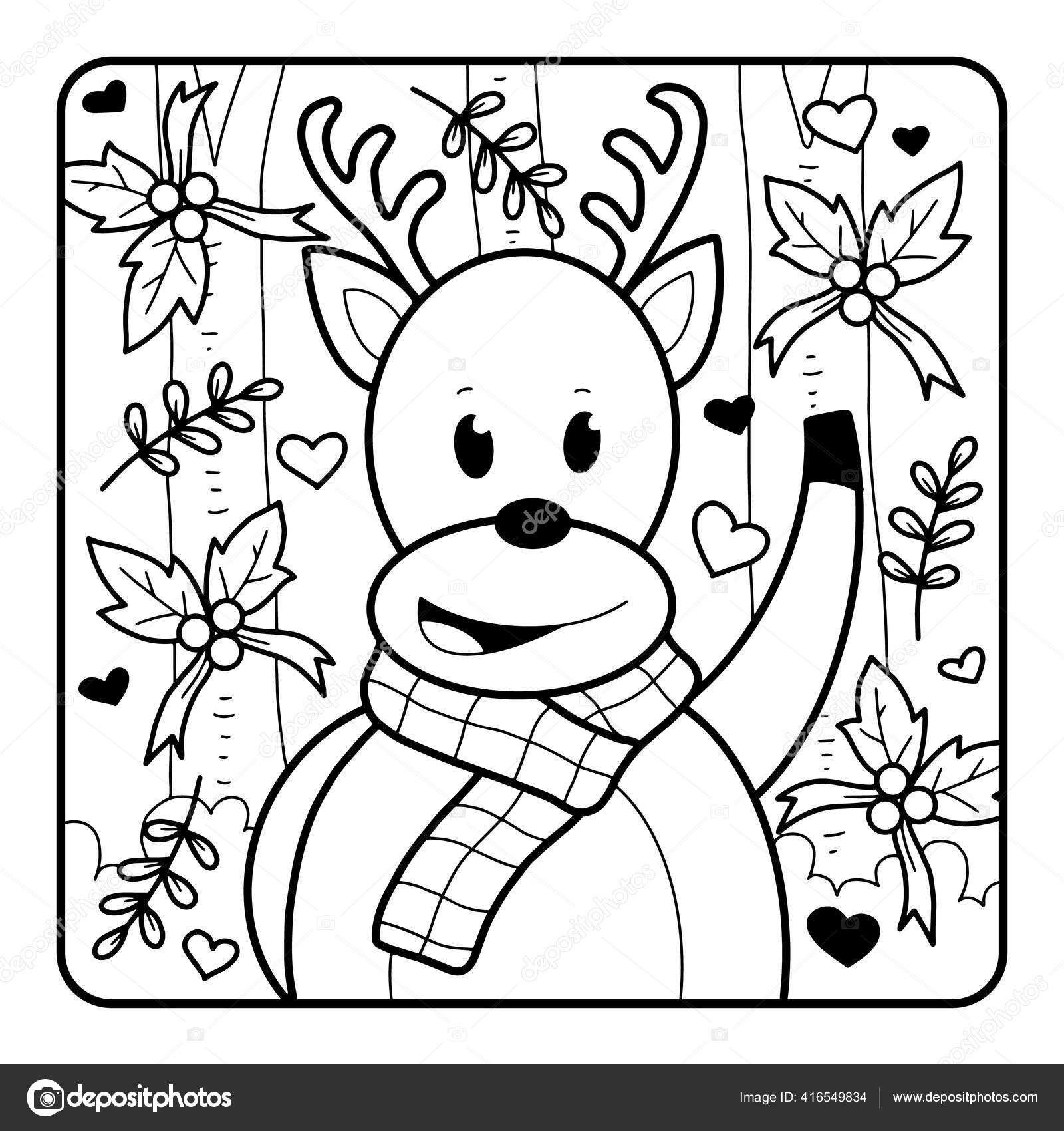 Christmas Coloring Page Kids Download Cute Adorable Christmas ...