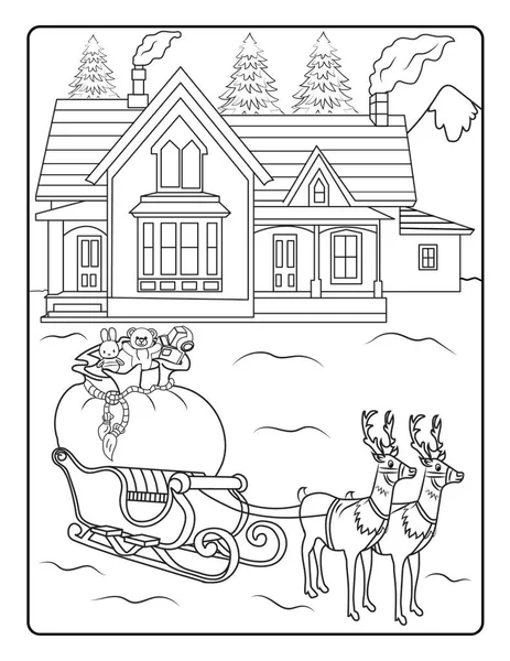 Christmas Coloring Page for Kids. Download this cute and adorable Christmas Coloring Page with decorations. Happy, Cheerful holiday-themed.