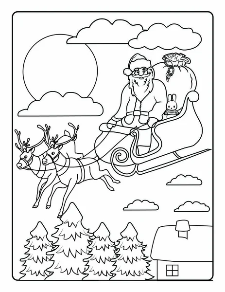 Christmas Coloring Page for Kids. Download this cute and adorable Christmas Coloring Page with decorations. Happy, Cheerful holiday-themed.
