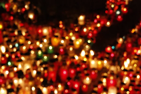 Cimitero Durante Festa Ognissanti Polonia — Foto Stock