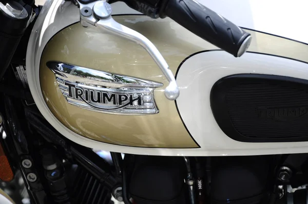 Kuala Lumpur Malaysia March 2018 Triumph Motocicleta Logotipos Marca Logotipos — Fotografia de Stock