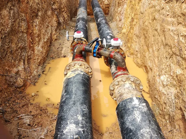 Kuala Lumpur Malaysia June 2017 Underground Utility Services Pipe Laid — Stock Photo, Image