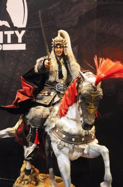 Kuala Lumpur, Malezya-29 Mart 2018: Antik Çin ordusunun aksiyon figürü kurgusal karakter. Ordu tam zırh ve silah ile sunulan. 