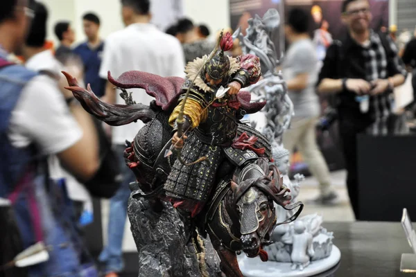 Kuala Lumpur, Malezya-29 Mart 2018: Antik Çin ordusunun aksiyon figürü kurgusal karakter. Ordu tam zırh ve silah ile sunulan. 