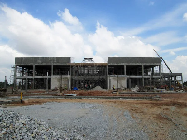 Kuala Lumpur Malaysia Agosto 2017 Construção Andamento Durante Dia Construção — Fotografia de Stock