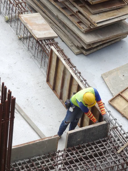 Kuala Lumpur Malaysien July14 2017 Bauarbeiter Die Auf Der Baustelle — Stockfoto