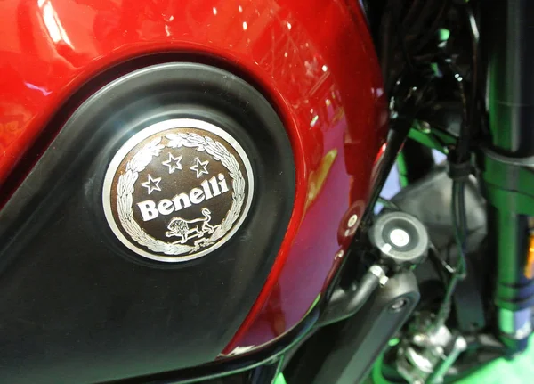 Kuala Lumpur, Malezya-31 Mart 2018: Benelli motosiklet marka ve logolar, motosiklet vücut. Benelli motosiklet aslında İtalya yapılmış ama şimdi Çin tarafından üretilen