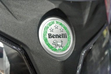 Kuala Lumpur, Malezya-31 Mart 2018: Benelli motosiklet marka ve logolar, motosiklet vücut. Benelli motosiklet aslında İtalya yapılmış ama şimdi Çin tarafından üretilen