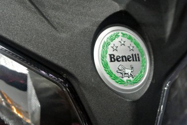 Kuala Lumpur, Malezya-31 Mart 2018: Benelli motosiklet marka ve logolar, motosiklet vücut. Benelli motosiklet aslında İtalya yapılmış ama şimdi Çin tarafından üretilen