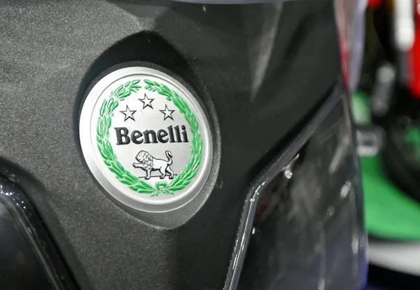 Kuala Lumpur, Malezya-31 Mart 2018: Benelli motosiklet marka ve logolar, motosiklet vücut. Benelli motosiklet aslında İtalya yapılmış ama şimdi Çin tarafından üretilen
