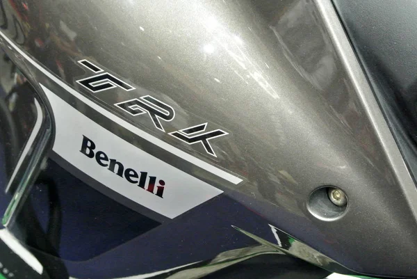 Kuala Lumpur, Malezya-31 Mart 2018: Benelli motosiklet marka ve logolar, motosiklet vücut. Benelli motosiklet aslında İtalya yapılmış ama şimdi Çin tarafından üretilen
