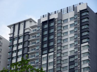 Kuala Lumpur, Malezya-20 Haziran 2017: modern cephe tasarımı ile yüksek doğmak konut daire bina. Daire konut popüler kentsel alanda özellikle Malezya. 