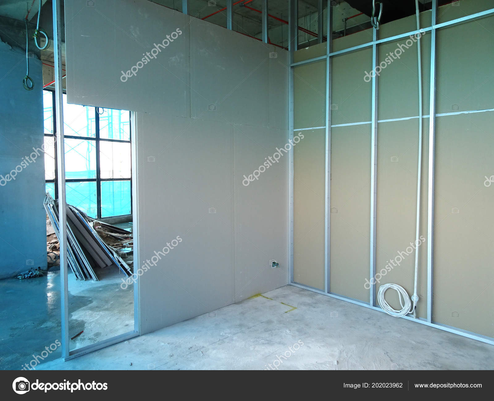 Kuala Lumpur Malaysia April 2018 Drywall Installation Work