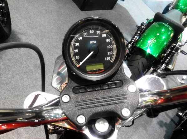 Kuala Lumpur Malaysia March 2018 Motorcycle Handle Speedometer Odometer Other — Stock Photo, Image