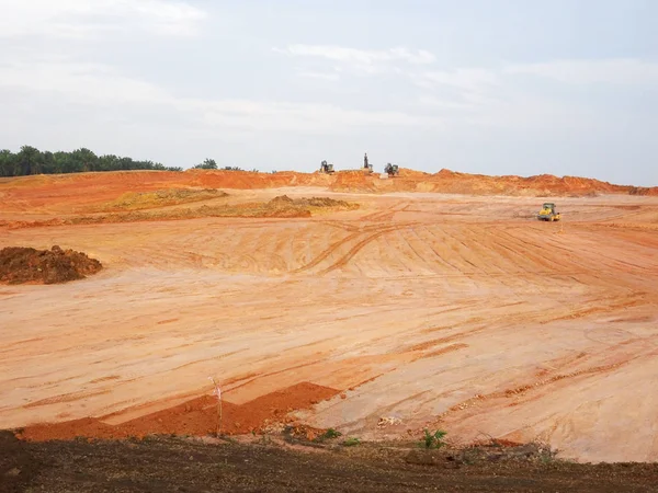 Kuala Lumpur Malaysia July 2017 Heavy Machinery Doing Earthwork Construction — Stock Photo, Image