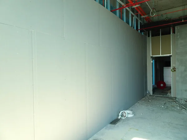 Kuala Lumpur Malaysia Abril 2018 Trabalho Instalação Drywall Andamento Por — Fotografia de Stock