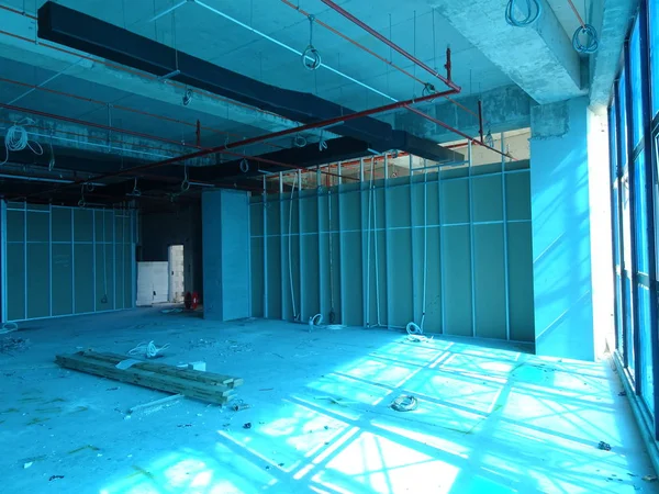 Kuala Lumpur Malezya Nisan 2018 Drywall Yükleme Yapım Aşamasında Şantiyede — Stok fotoğraf