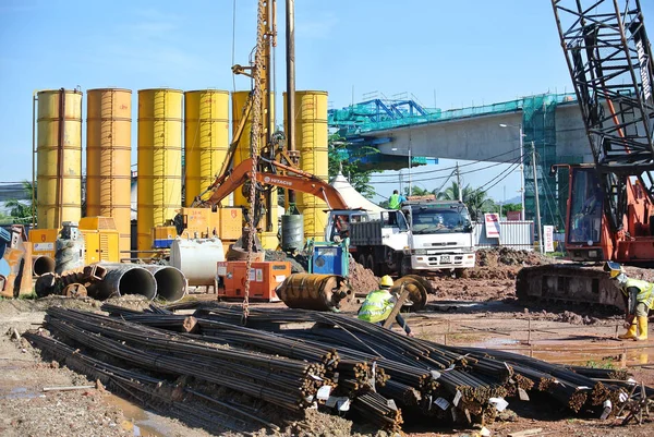 Kuala Lumpur Maleisië April 2015 Bouwplaats Vooruitgang Site Bouw Van — Stockfoto