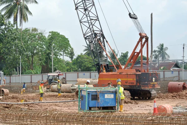 Kuala Lumpur Malezya Nisan 2015 Inşaatta Ilerleme Sitesinde Bina Yapısı — Stok fotoğraf