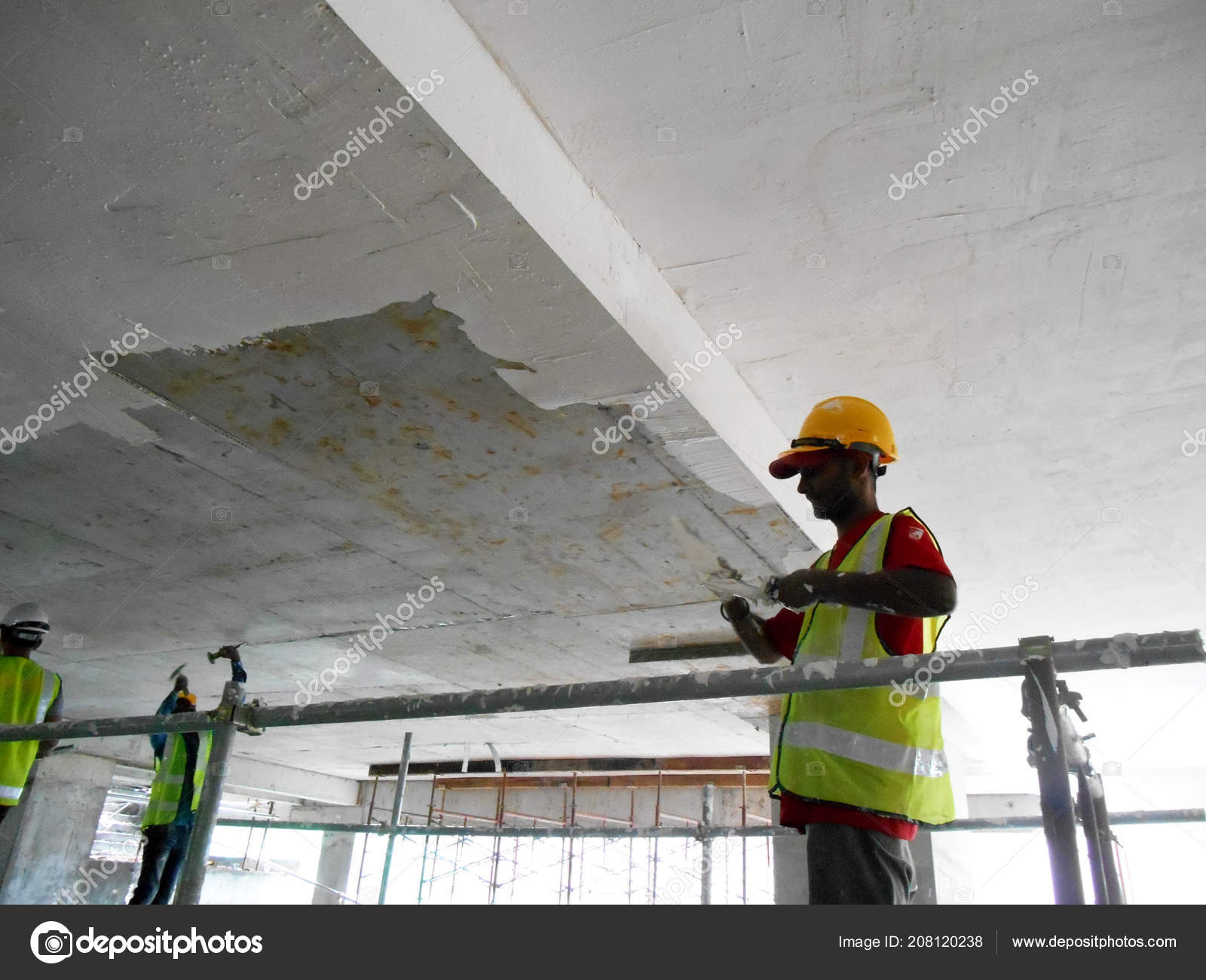 Kuala Lumpur Malaysia April 2017 Construction Site Workers