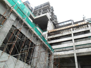 Kuala Lumpur, Malezya-25 Temmuz 2017: yüksek doğmak daire inşaat prekast sistem alüminyum formu iş kullanarak. Tekrar tekrar kullanılabilmesi için yeniden kullanılabilir ve yüksek dayanıklılık yapmak ve kaydetme zaman form işi